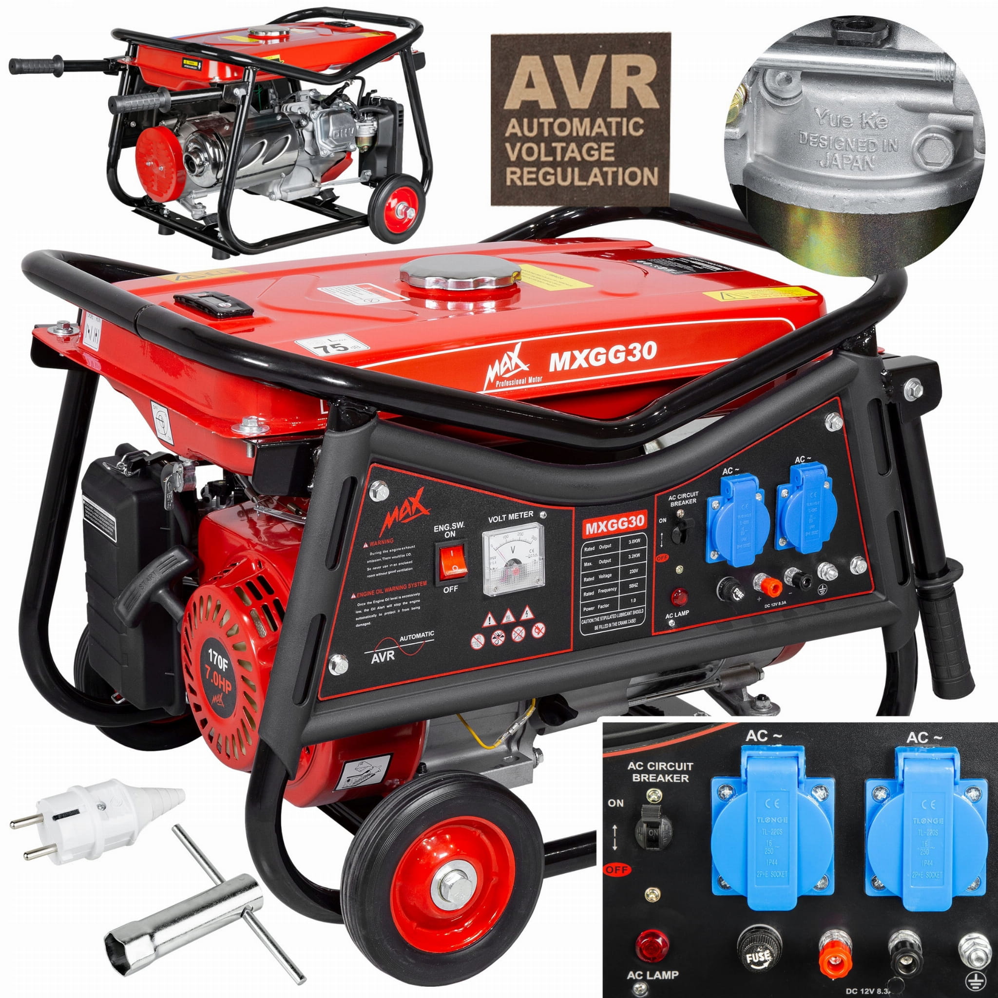 AGREGAT PRĄDOTWÓRCZY GENERATOR PRĄDU 3000W 230V